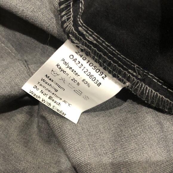 Commense Womens Trousers Pants Size XS Gray Pleated Wide Leg Oversized Pull On - Picture 4 of 9